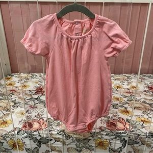 Kate Quinn short sleeve super gathered bubble candy pink | organic cotton slub